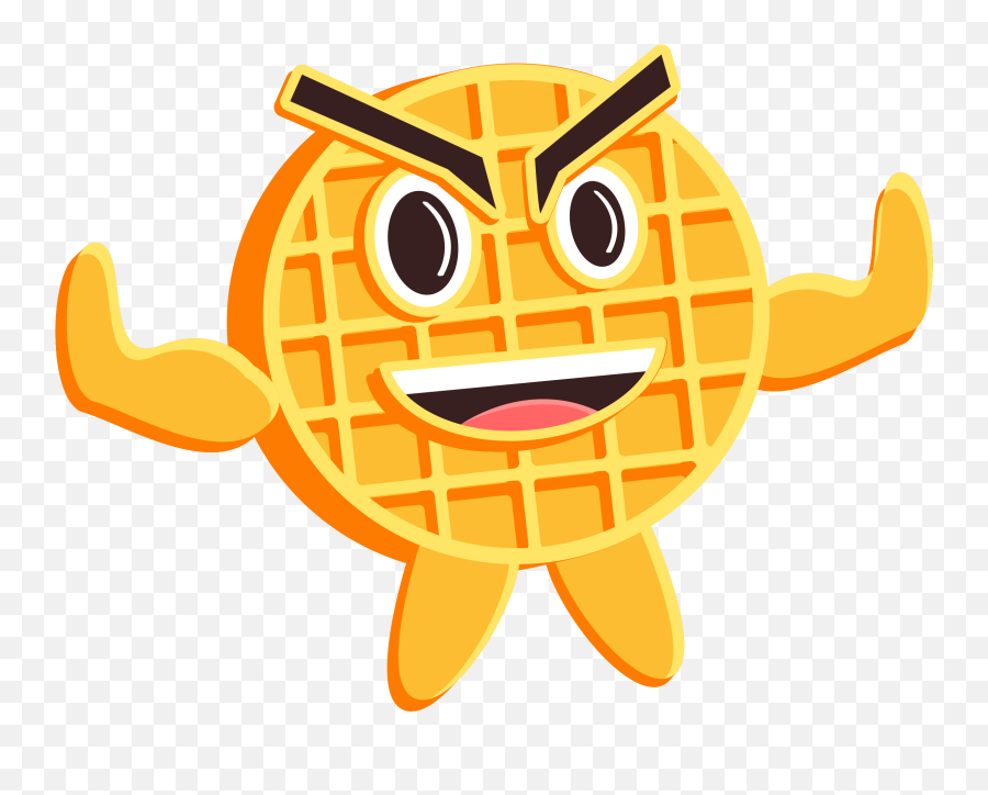 Pancake With Abs Character - Cartoon U0026 Caricature Happy Emoji,Emoticon Abs