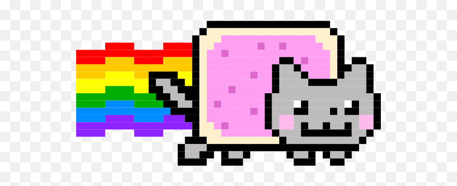 Nyan Progress Bar - Nyan Cat Pixel Art Emoji,How Do You Make A Nyan Cat Emoticon