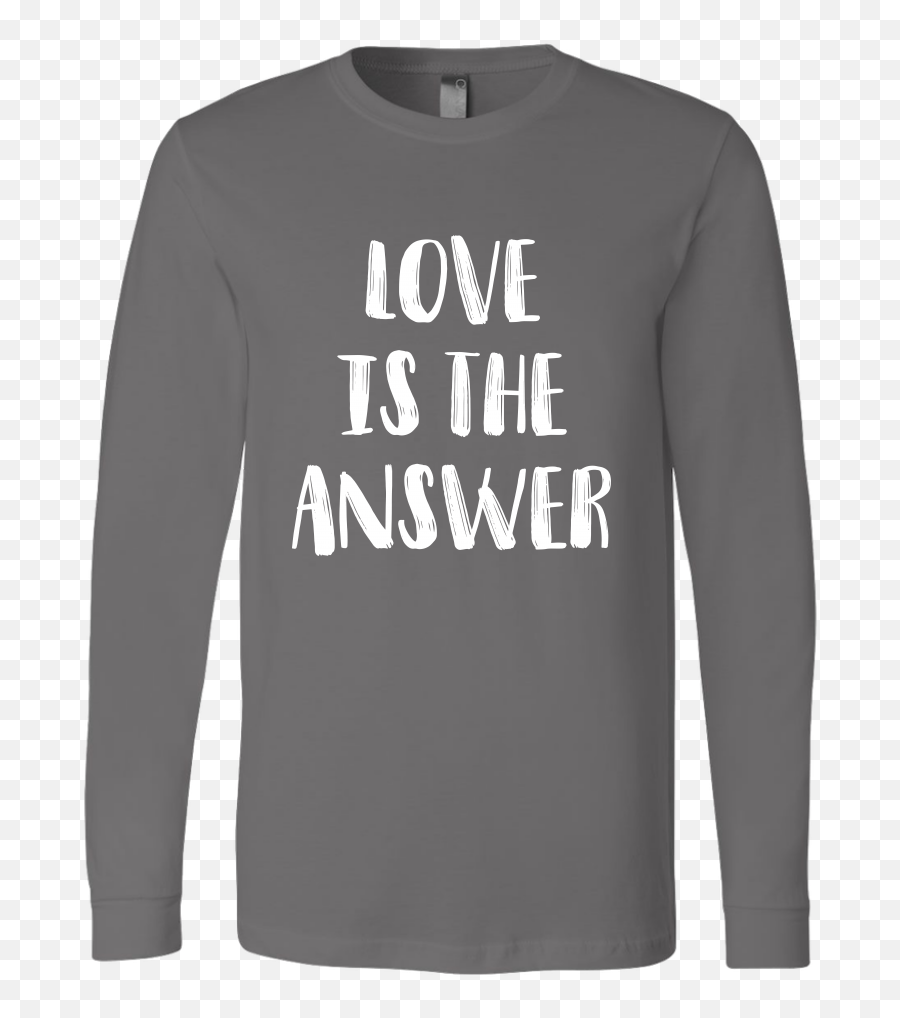 Love Is The Answer Long Sleeve Shirt - Long Sleeve Emoji,Interracial Dating Emoji