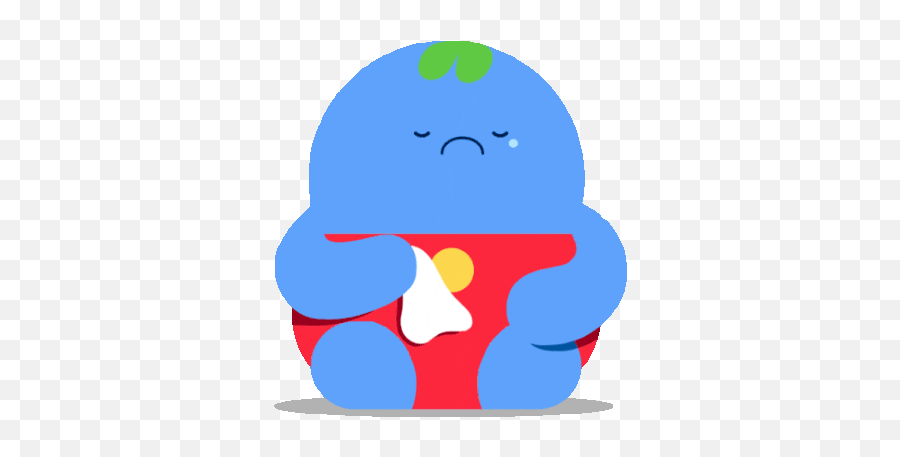 Gogi Tearily Blows Its Nose Sticker - Gogi Tissue Crying Emoji,Crying Keyboard Emojis