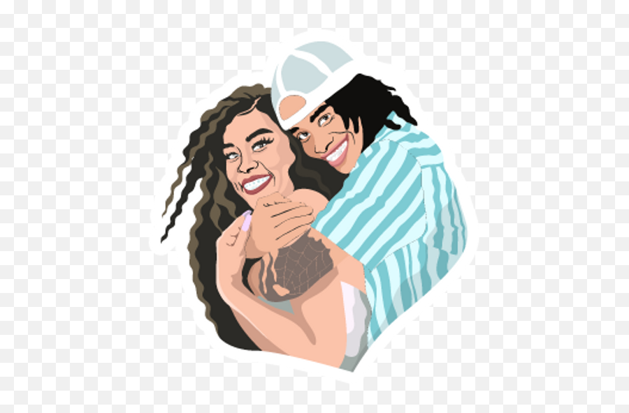 Jazz And Tae Hugs Sticker - Sticker Mania Emoji,Tae With Emojis Design