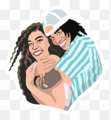 Jazz And Tae Hugs Sticker - Sticker Mania Emoji,Tae With Emojis Design