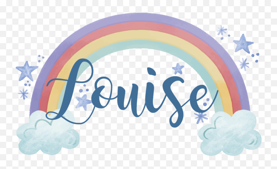 Rainbow Name Personalized With Blue Star Decal Wall Art Emoji,Monkey Covering Eyes Emoji Shop