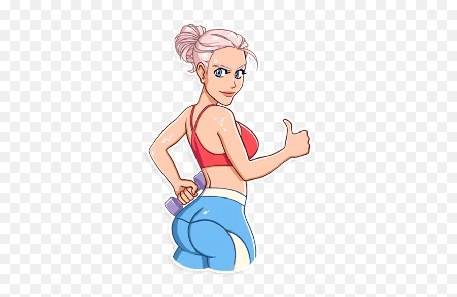 Fitness Girl Stickers Pack By Oleg Sul Emoji,Iphone Emoji Workout Calendar