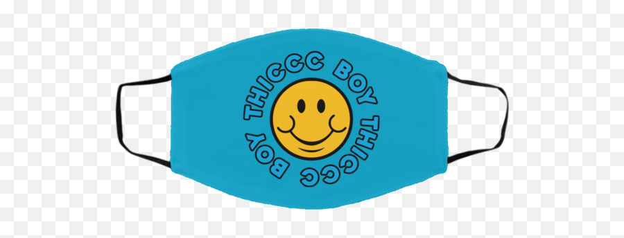 Thicc Boy Brendan Schaub Merch Thiccc Boy Smiley Face Mask Emoji,Smiley Emoticon Boy