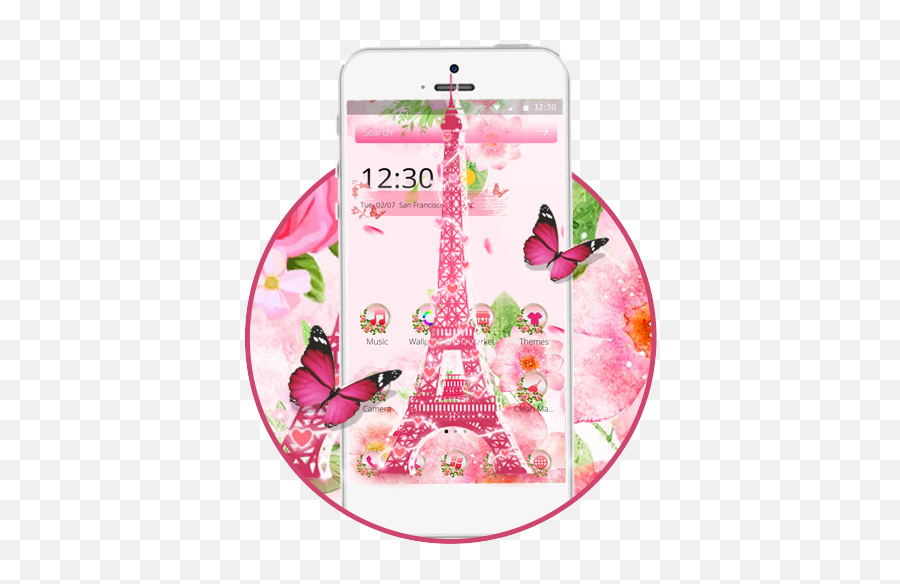 Pink Eiffel Tower Paris Theme - Smartphone Emoji,Eiffel Tower Emoji Iphone
