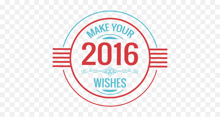 2016 New Year Wishes Badge Transparent Png U0026 Svg Vector Emoji,2016 New Years Emojis