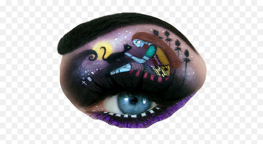 Eye Eyes Bats Makeupfreetoedit Sticker - Detailed Makeup Emoji,Batting Eyelashes Emoji