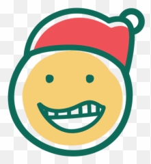 Laugh Santa Claus Hat Face Emoticon 25 - Transparent Png Risa De Santa Claus Emoji,Witch Hat Emoji