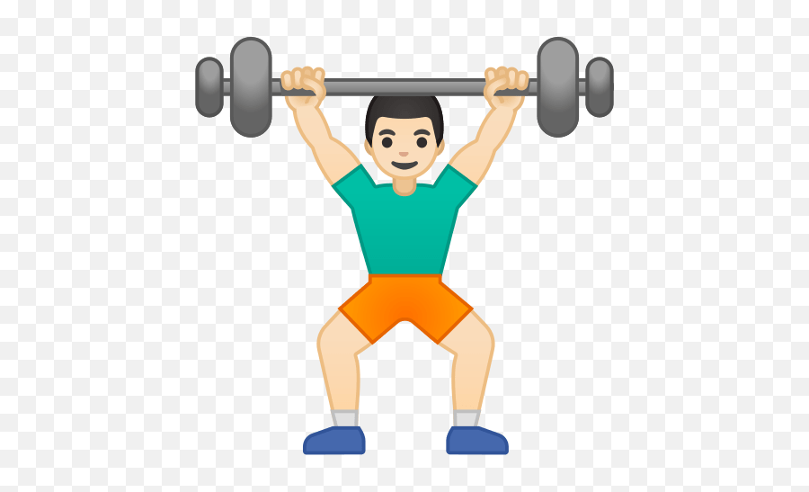 Person Lifting Weights Emoji 1 - Cartoon Weights Exercise Transparent,Workout Emoticons