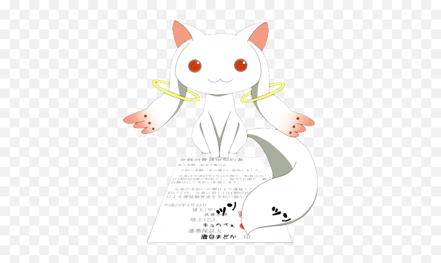 Magical Girl Roleplay - Fictional Character Emoji,Kyubey Face Emoticon