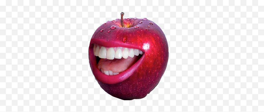 Apple Appleredredmouthmundzähne Sticker By Rachel - Pikny Umiech Zdrowe Zby Emoji,Apple Tongue Emoji