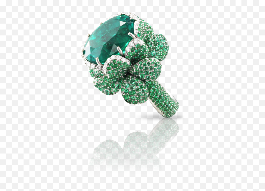 Pasquale Bruni - Anello Pave Smeraldi Emoji,Find The Emoji Conflict Diamond