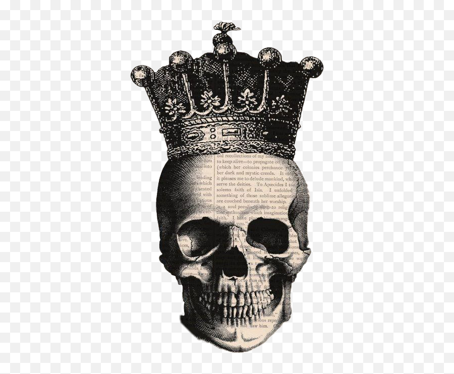 Skull Crown Gothic Sticker - Skullz Emoji,Solemn Emoji