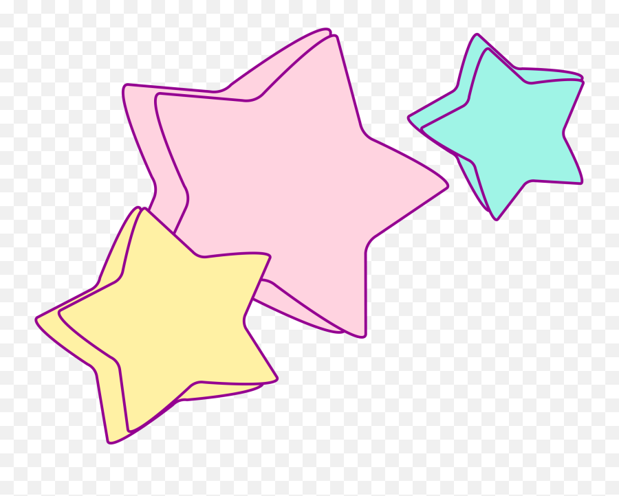 Clipart Stars Accent Clipart Stars - Unicorn Flower Clipart Png Emoji,Half Star Emoji
