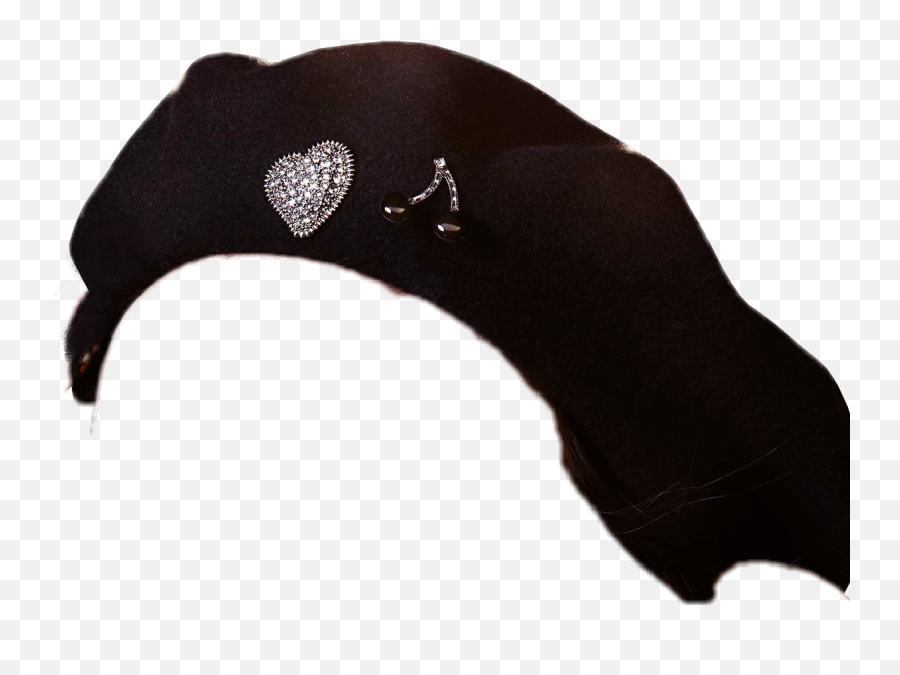 Hat Cute Black Sticker - Stylish Emoji,Cherry Emoji Hat