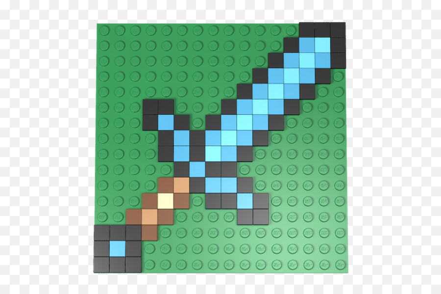 Diamond Sword From Minecraft Mineraft Things - Minecraft Emerald Sword Build Emoji,Minecraft Diamond Emoji