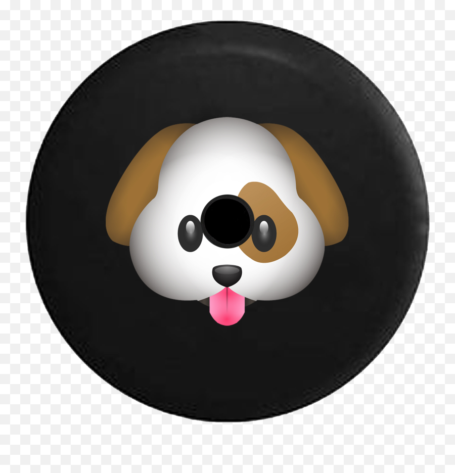 Text Emoji Puppy Spare Tire Cover - Happy,Emoji Telescope And Rat