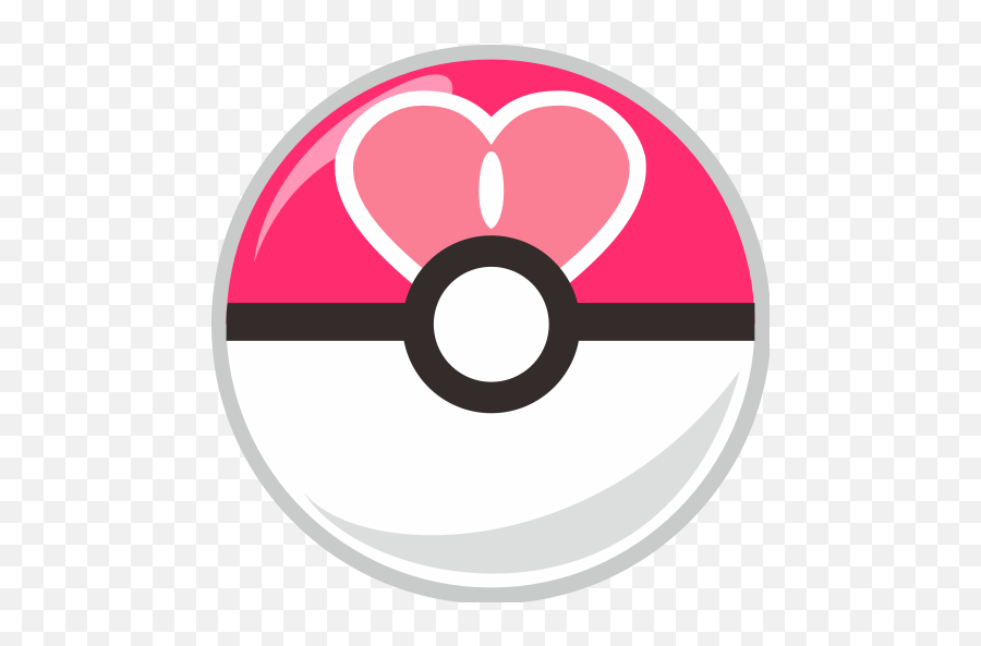 Ball Love Pocket Pocket Monster Icon - Art Pokemon Love Ball Emoji,Pokeball Emotion