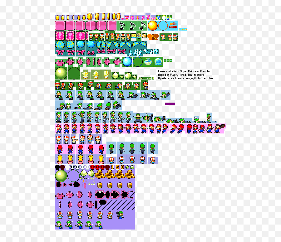 Super Princess Peach Sprite Sheets - Ds Mario Universecom Super Princess Peach Sprites Emoji,Super Princess Peach Emotions