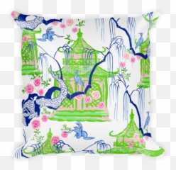 Pillows U2013 Katie Herman Art Store - Chinoiserie Panel Pagoda Emoji,Customize Emoji Pillow