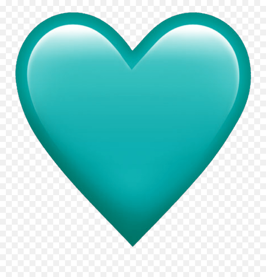 Download Mysticker Emoji Aqua Freetouse - Transparent Teal Heart Emoji,Heart Emoji Art