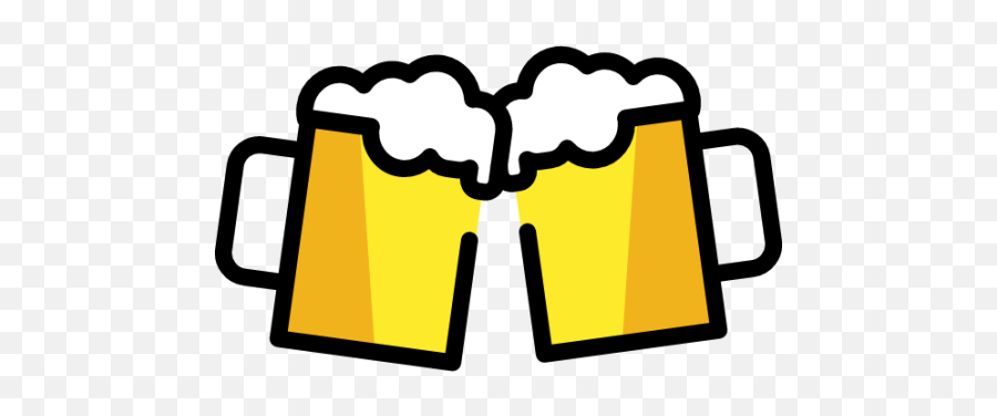 Clinking Beer Emoji - Beer Glassware,Drinks Clinking Emoji