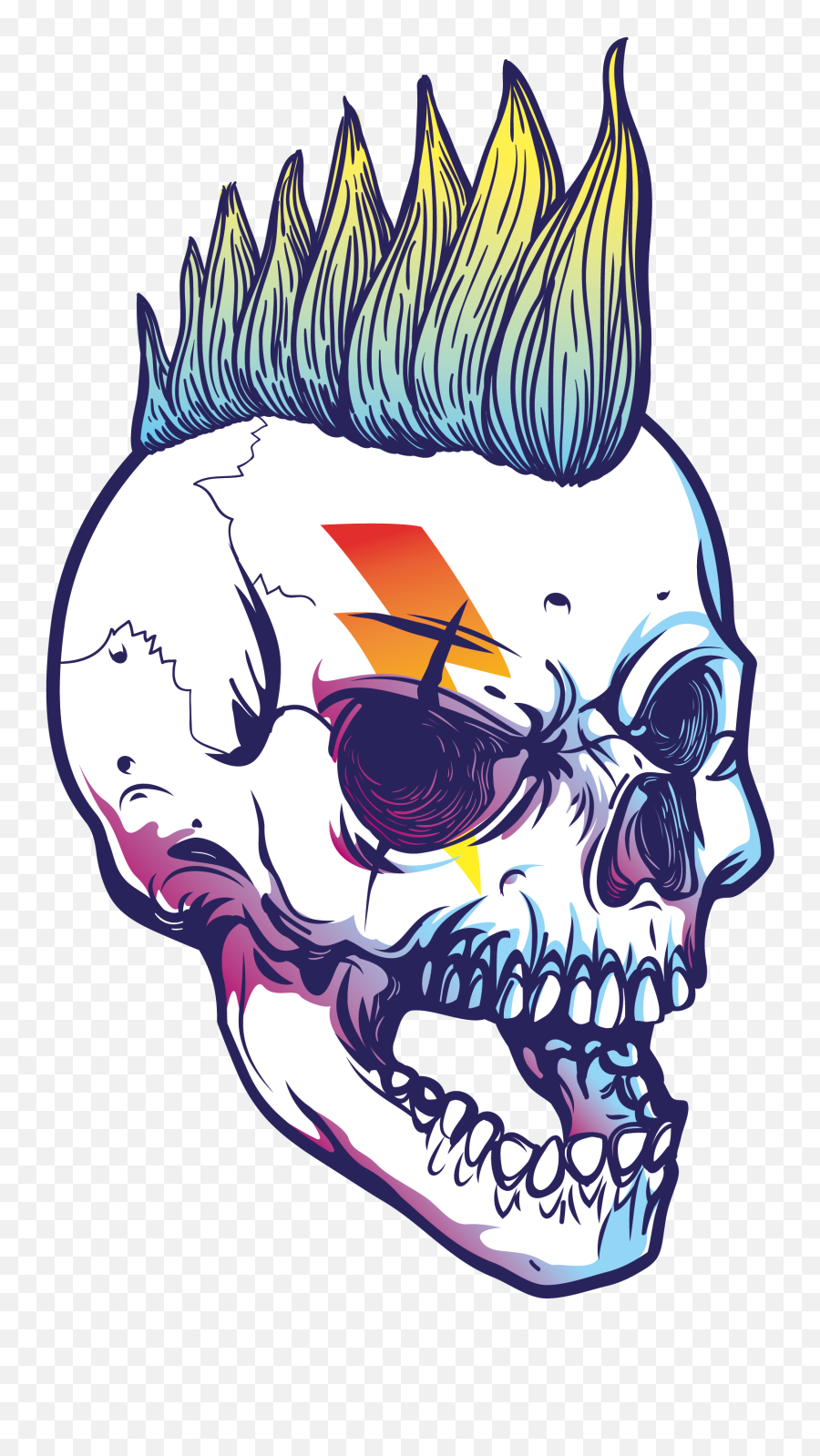 Skull Drawing Emoji,Lightning Skull Emoji