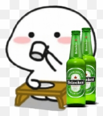 19 Ide Wati Emoji Lucu Kartu Lucu Stiker Lucu - Pentol Minum Pentol Stiker,Japanese Emoticon Drinking Beer