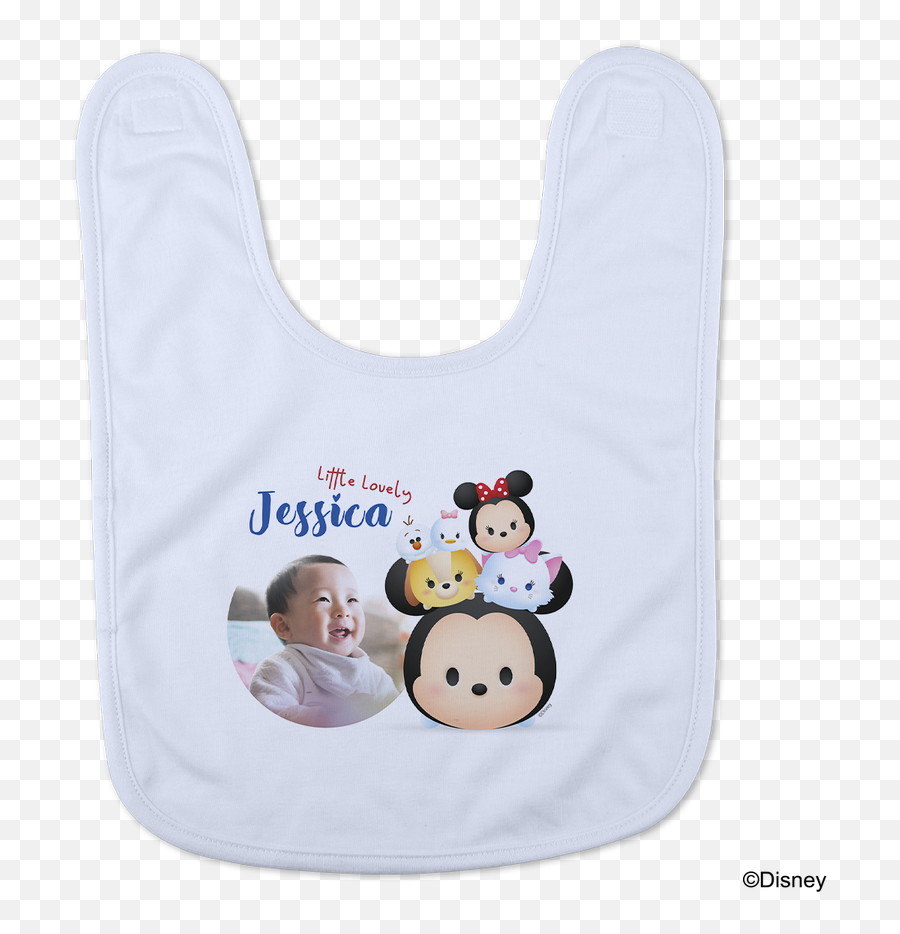 Disney Tsum Tsum - Never Too Many Baby Bibs Custom Baby Happy Emoji,Colored Girl Emoji Tsum Tsum