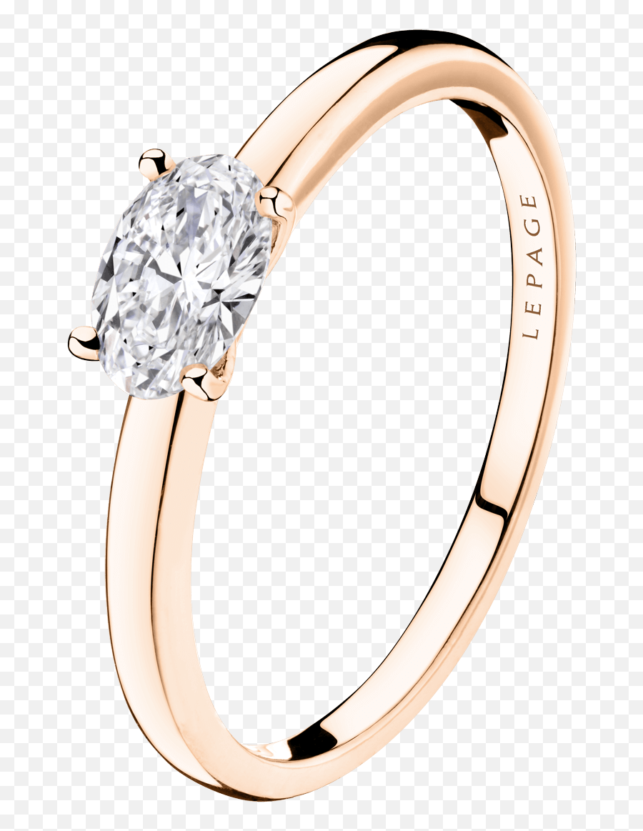 Solitaire Emotion Pink Gold And Oval Diamond Les8dr - Lepage Diamond Emoji,Rose Emotion Photo Settings