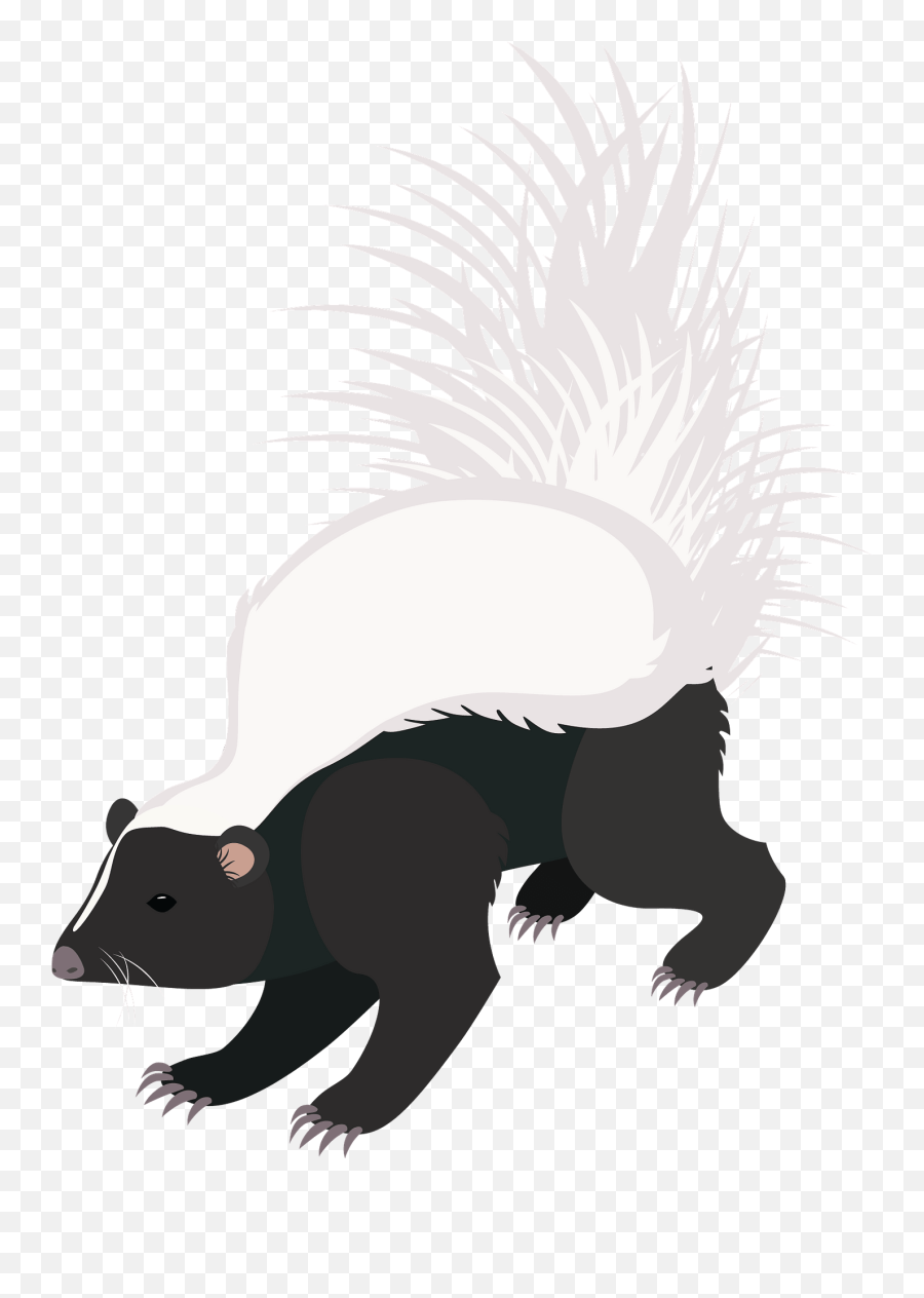 Hooded Skunk Clipart - Striped Skunk Emoji,Skunk Emoji