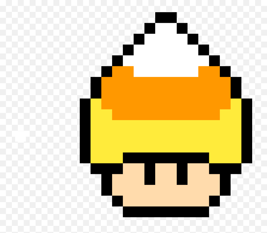 Candy Corn Mushroom - Mario Boo Mushroom Pixel Art Emoji,Candy Corn Facebook Emoticon