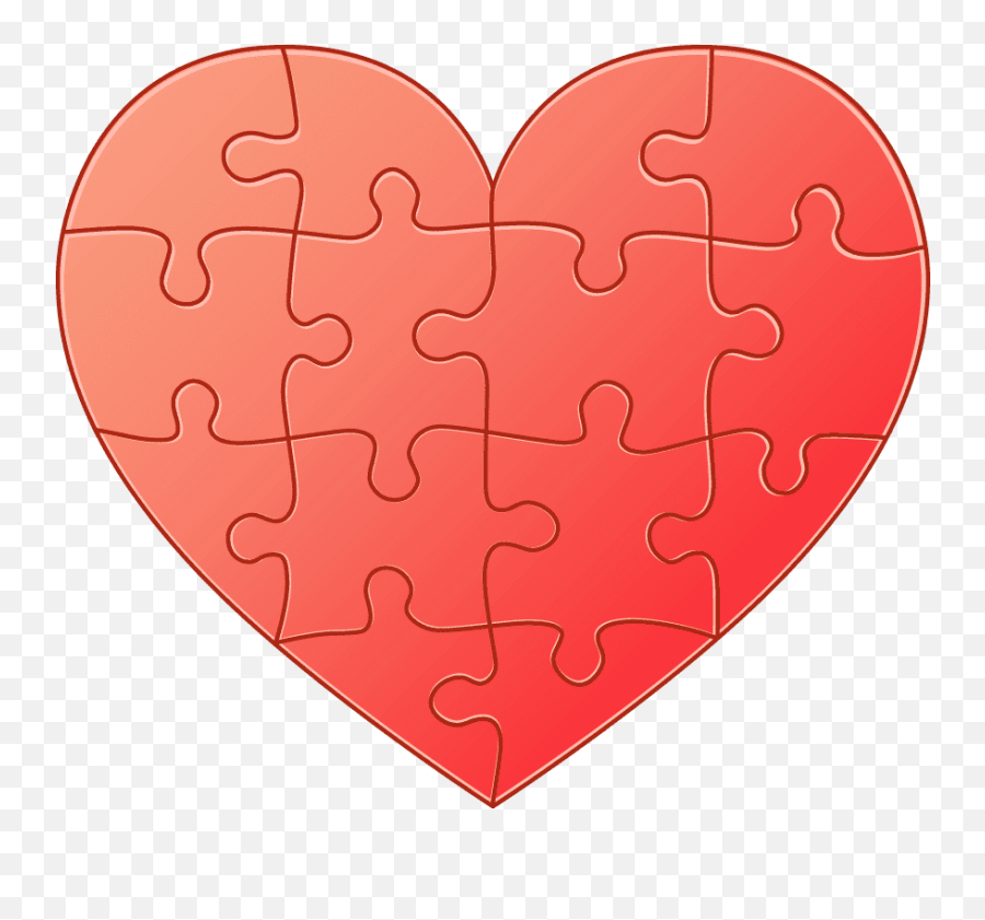 Puzzle Heart Png Clipart - Transparent Heart Puzzle Piece Emoji,Jigsaw Emoji