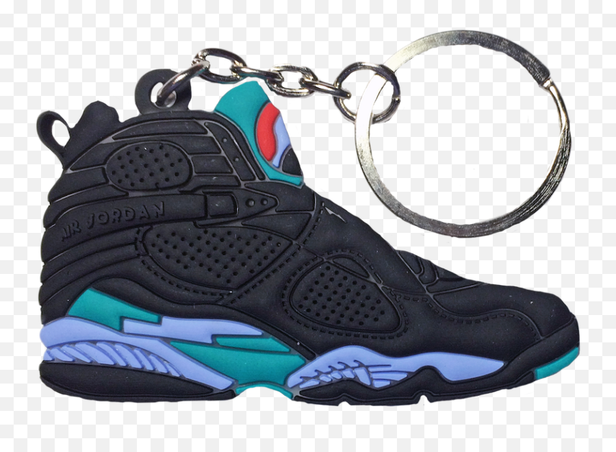 Nike Jordan 8 Viii Black Blue Purple Aqua 2d Flat Keychain Emoji,Emoji Gym Shoes