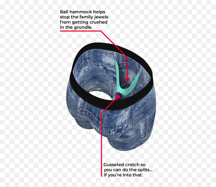 The Denim Dong Duvet Denim Ball Hammock Pouch Underwear - Undergarment Emoji,Emoji Duvet