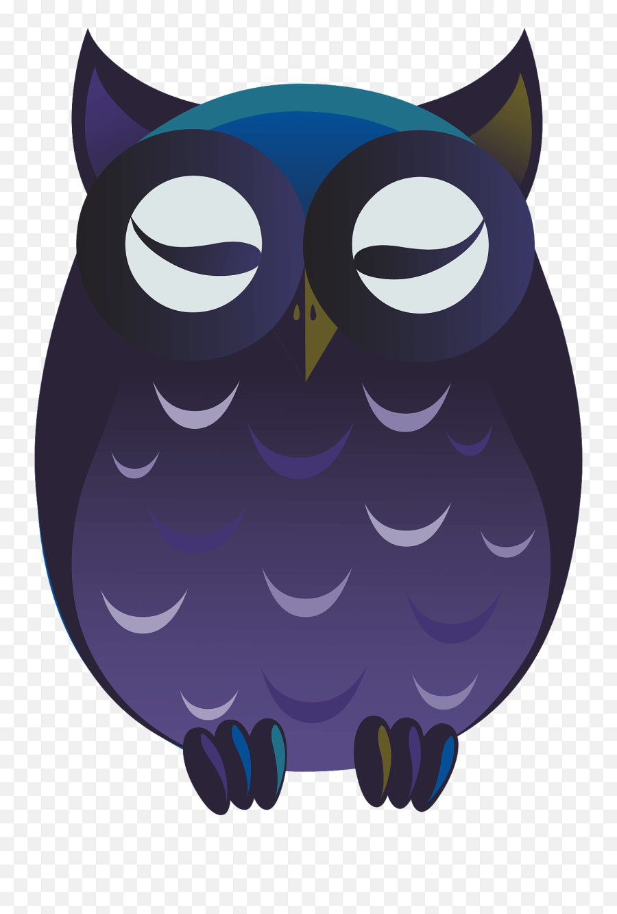 Purple Sleeping Owl Clipart Emoji,Purple Horned Emoji