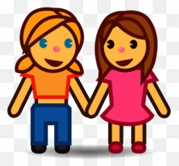 Two Women Holding Hands - Two Girls Holding Hands Png Emoji,Two Hands Up Emoji