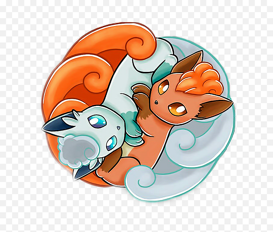 Pokemon Vulpix Alolan Yin Yang Sticker By Sierra - Vulpix Yin Yang Emoji,Yin Yang Emoji App