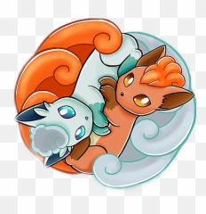 Pokemon Vulpix Alolan Yin Yang Sticker By Sierra - Vulpix Yin Yang Emoji,Yin Yang Emoji App