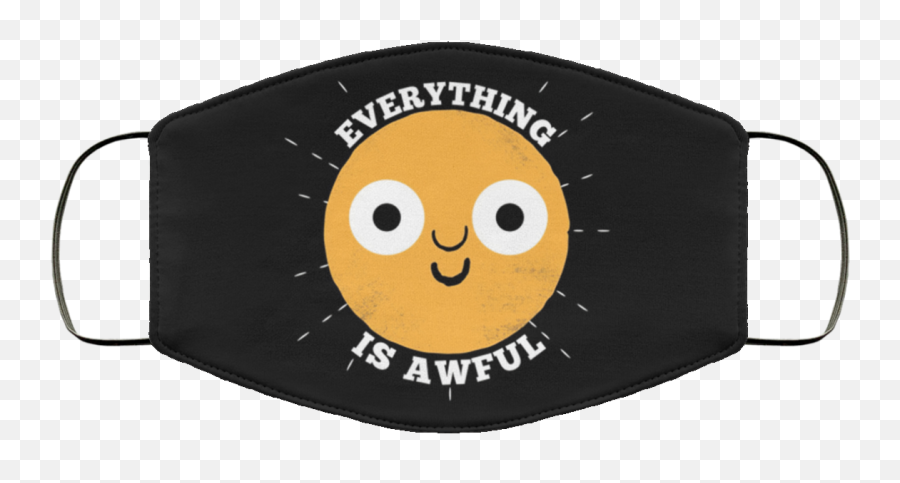 Everything Is Awful Face Mask - Cheshire Cat Smile Mask Emoji,Something Awful Emoticons