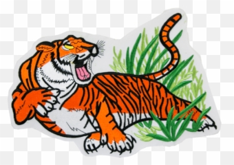 1212 Tiger On Grass Patch - Animal Figure Emoji,Clemson Tiger Emoji
