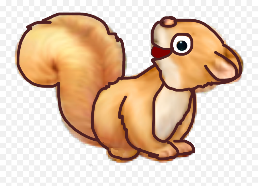 Squirrel Sticker Clipart - Clipart Squirrel Sticker Transparent Emoji,Red Squirrel Emoji