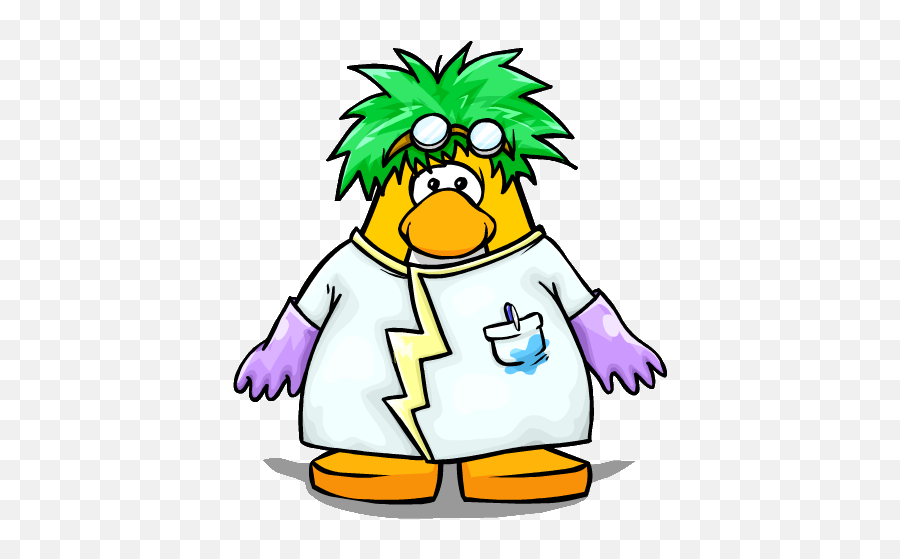 Rad Scientist - Scientist Club Penguin Transparent Emoji,Bwa Emoji Images