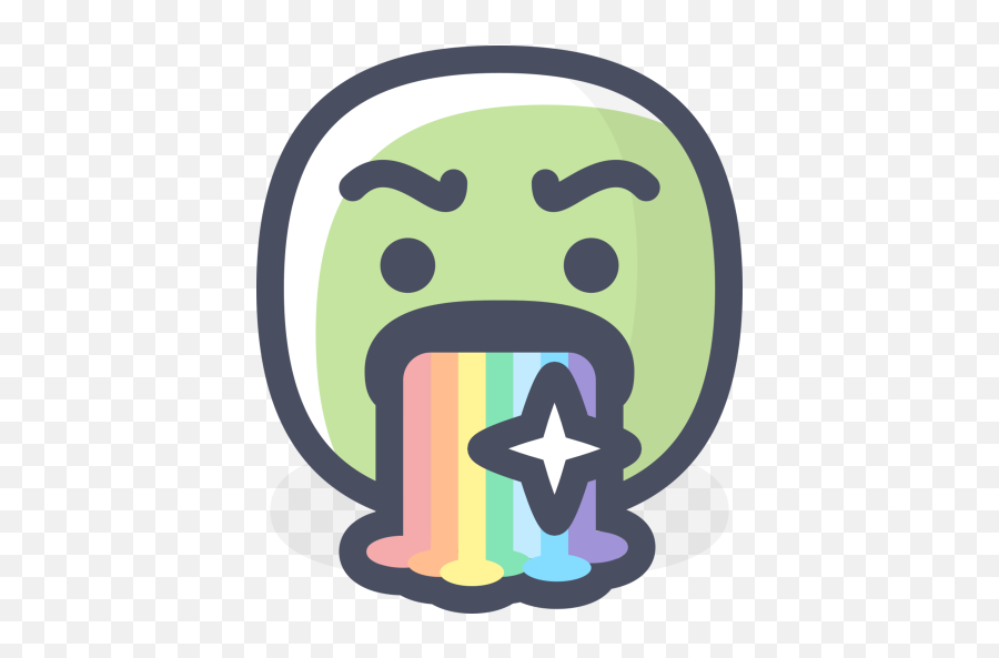 Free Rainbow Emoji Icon Of Colored - Fictional Character,Rainbow Colored Emojis