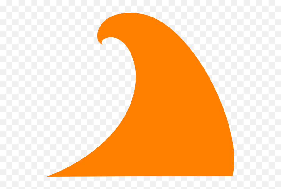 Orange Wave Clip Art At Clkercom - Vector Clip Art Online Wave Shapes In Png Emoji,Waving Hi Text Emoticon