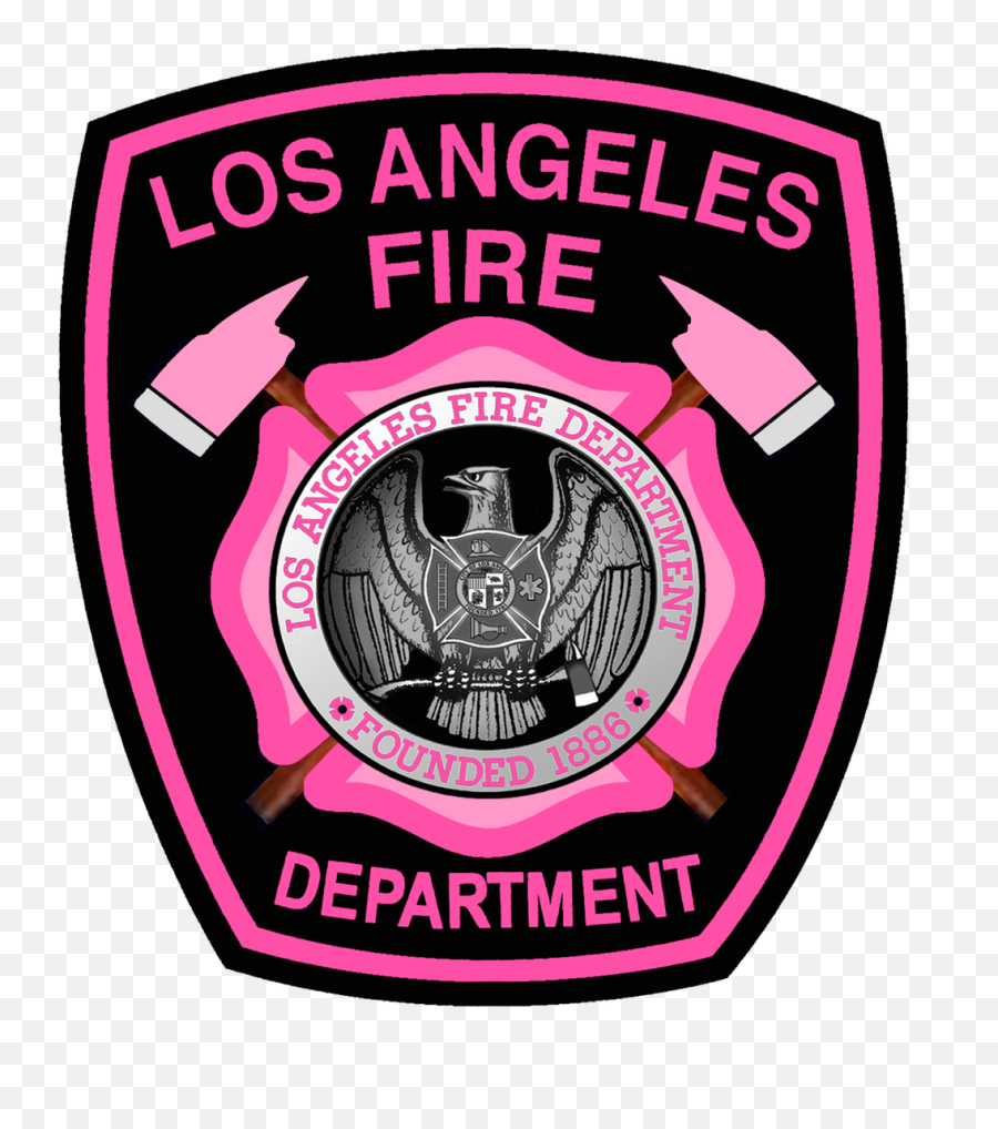 Download Hd A Pink Version Of The Los Angeles Fire - Lafd Patch Emoji,Los Angels Emojis