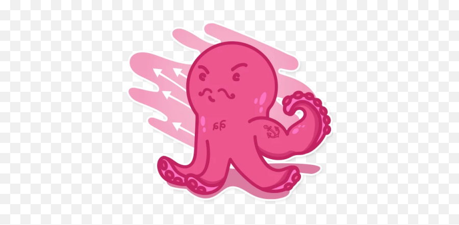 Octopus Emoji Stickers - Common Octopus,Hockey Emoji Octopus