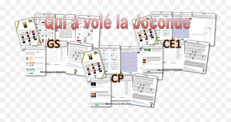 Gscpce1 Qui A Volé La Joconde Enquête À Résoudre - Mes Language Emoji,Lutin Bazar Cp Les Emotions Arts Visuels