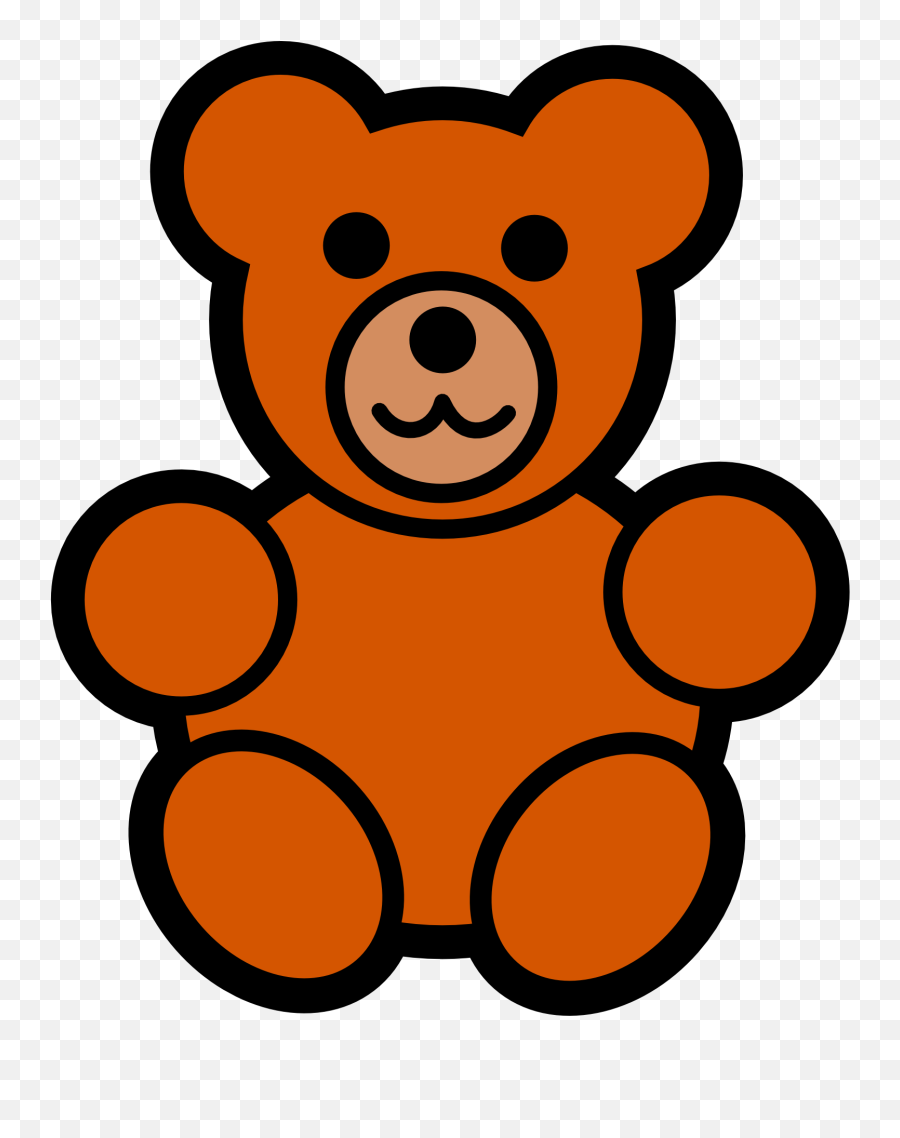 Teddy Bear Clip Art - Easy Cartoon Teddy Bear Emoji,Gummy Bear Emoji